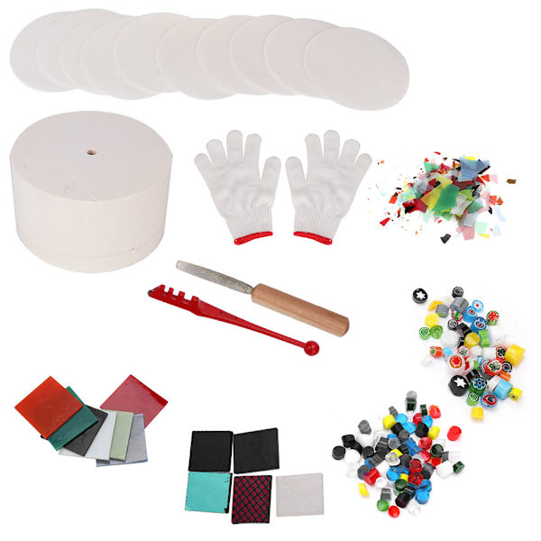 10 st/set konst hantverk smältning glasugnar mikrovågsugn ugn sömnad DIY smyckesverktyg kit (L)