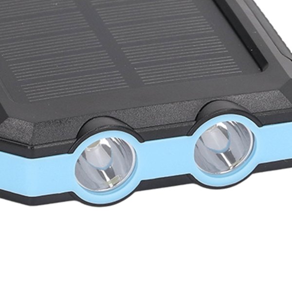 Solcellsladdare 20000mAh IP66 Vattentät Snabbladdning 3 Belysningslägen Solcellsladdare för Camping Cykling Resor