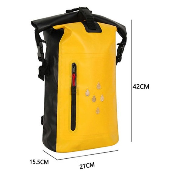 Vattentät väska 25L torrväska set, lätt utomhus torrväska vattensportväskor, säkerhetslås, för kajakpaddling, båtliv, resor, kanotpaddling, fiske,