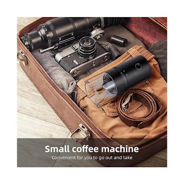 Bärbar elektrisk kaffekvarn Typ-c USB-laddning Professionell keramisk slipkärna Kaffebönkvarn