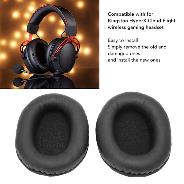 Mjuka och andningsbara ersättningshörlurar för Kingston HyperX Cloud Flight