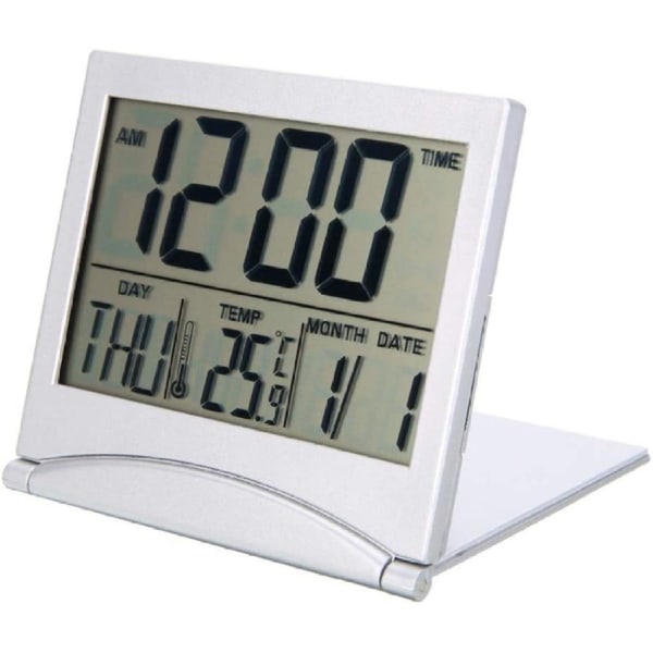 Vikbart bärbart skrivbord Digital LCD Display Termometer Kalender