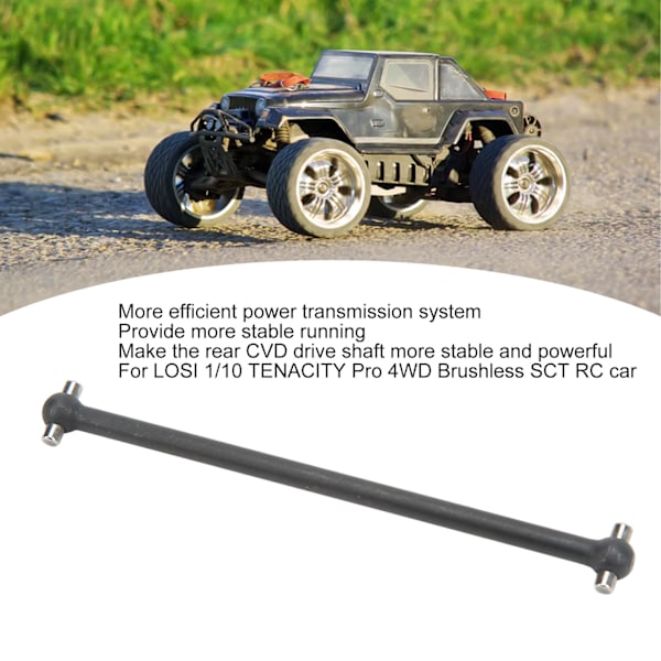 Stål Center Bakre Drivaxel Dogbone Drivaxel för LOSI 1/10 TENACITY Pro 4WD Borstlös SCT RC Bil Svart