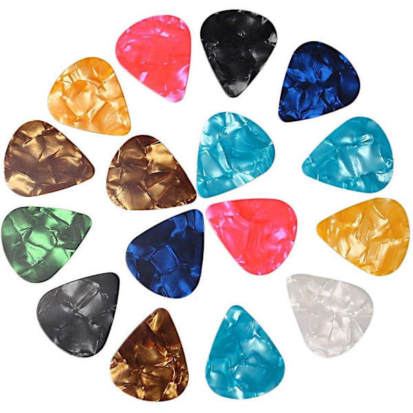 8 st plektrum för gitarr, abstrakt konst färgglada plektrum för bas, elgitarr, akustisk gitarr 0,46 mm (färg slumpmässig)