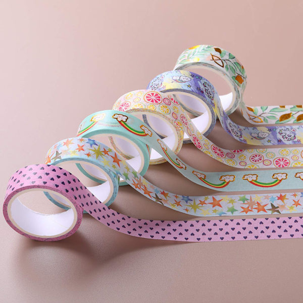 Frukt multi-mönster dekorativ maskeringstejp guldblad klistermärke papper konst hantverk scrapbook tejp DIY presentförpackning