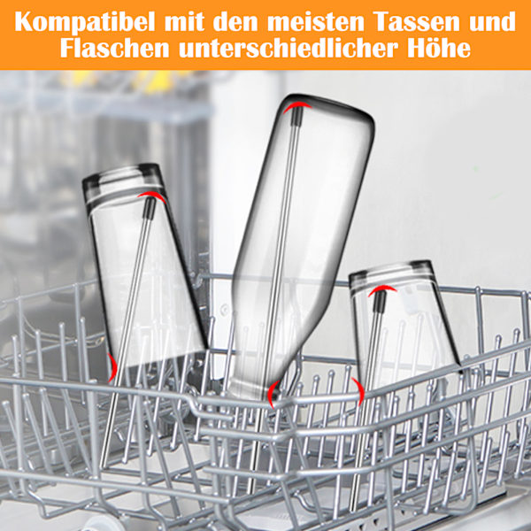 6-pack rostfria flaskhållare, diskmaskinsinsats kompatibel, diskmaskinsinsats flaskor, flaskhållare, diskmaskinsglas hållare för alla