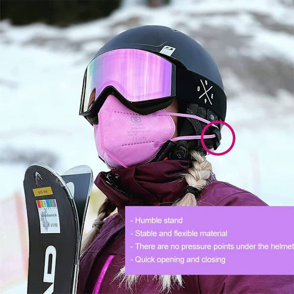2 st Maskhållare för Hjälmar Maskklämma för eller Munskyddshållare som Klämma för Hjälm eller Haka för att Fästa Masker på Hjälmen