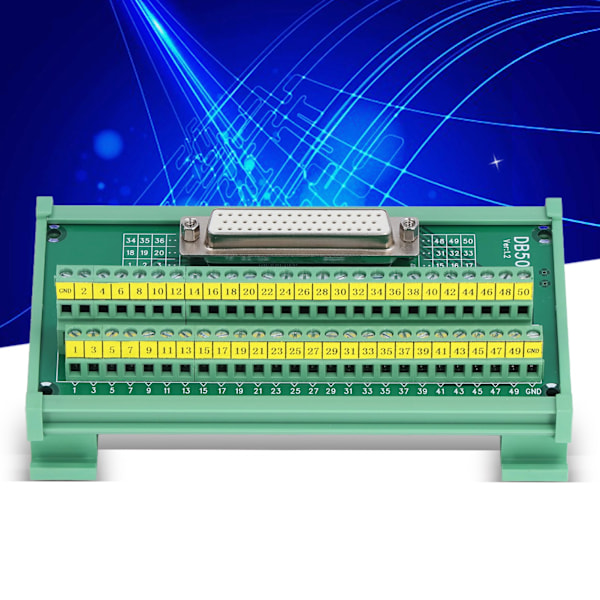 DB50 till Terminalanslutningsadapterplatta PCB-kort Rakt Hon DC60V DB50‑M7