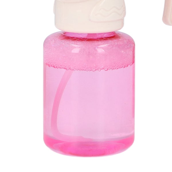 Elektrisk bubbelpistol för barn, formad som en ljuspistol med musik, automatisk bubbelmaskin, leksak med 120 ml bubbellösning, rosa