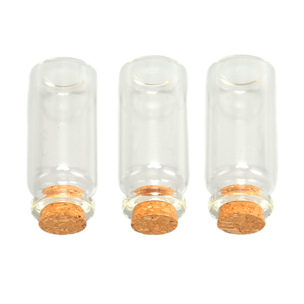 24 st 20 mm diameter glasdrivande flaska transparent önskeflaska mångsidig meddelandeflaska för bröllopsfest