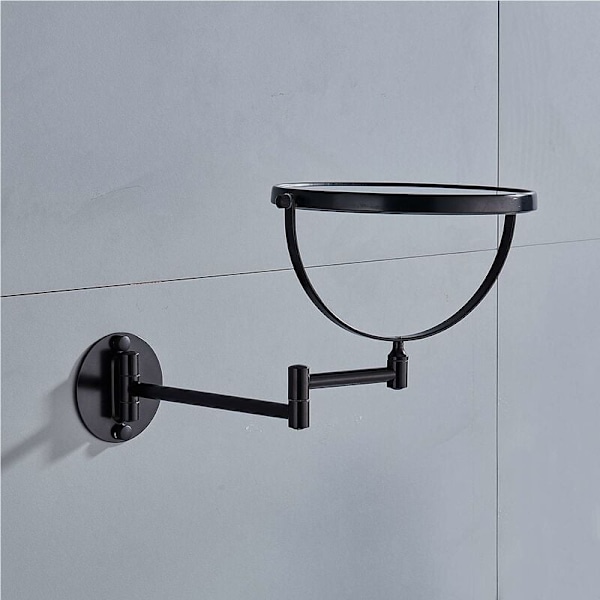 Elegant Badrumsspegel, 1X_10X Förstoring Justerbar Design för Detaljerad Närbild, Premium Matt Svart Finish för Rostfri Hållbarhet