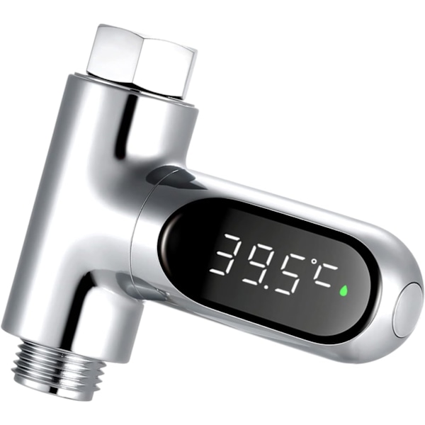 Duschtermometer, Babybadtermometer, LED-digital duschtemperaturdisplay, Celsius/Fahrenheit-display, 360° roterbarer skärm, för kök