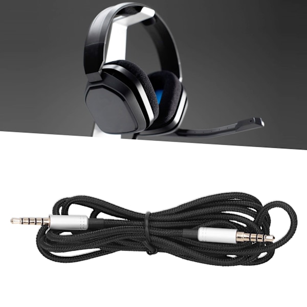 Flätad Tråd Gaming Headset Ljudkabel 3.5mm Plugg för Logitech Astro A10 A40 Hörlurar