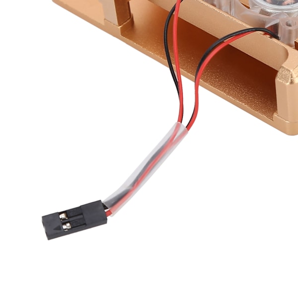 Kylskal i aluminiumlegering med fläkt för Raspberry Pi 4 B-modell Guld
