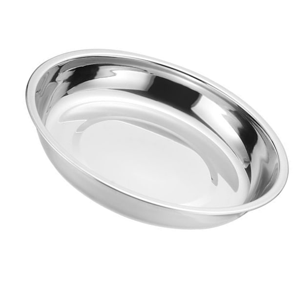 Metalltallrikar 304 Rostfritt Stål Runda Campingtallrikar Förtjockad Sopptallrik Bordsverktyg S (16cm)