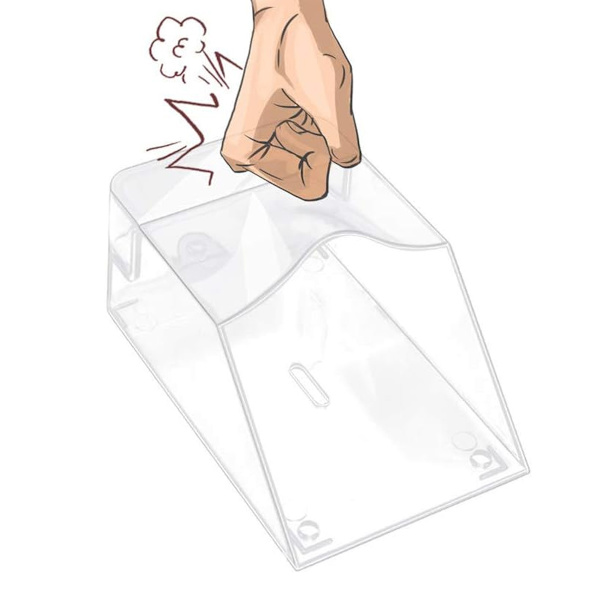 Litzee Transparent skyddande hölje för utomhus dörrklocka, vattentät, trådlös, väggmontering - 11 x 6 x 5 cm