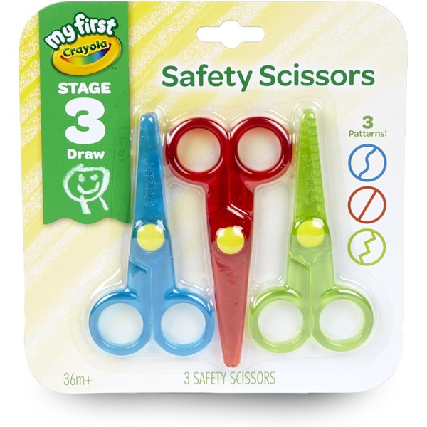 Säkerhetssax, konstmaterial för småbarn, 3-pack