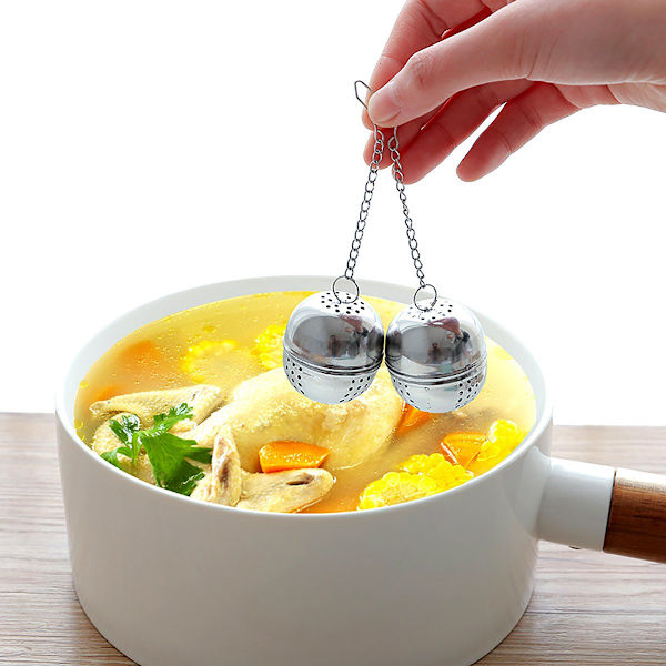 Teinfuser för löst te, tesil, rostfritt stål, tebollssil, tesil