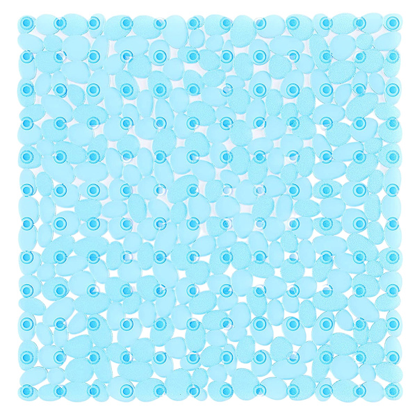 Kvadratisk duschmatta 53X53CM Maskintvättbar badkarsmatta Badrumsmattor med sugkoppar och dräneringshål, transparent