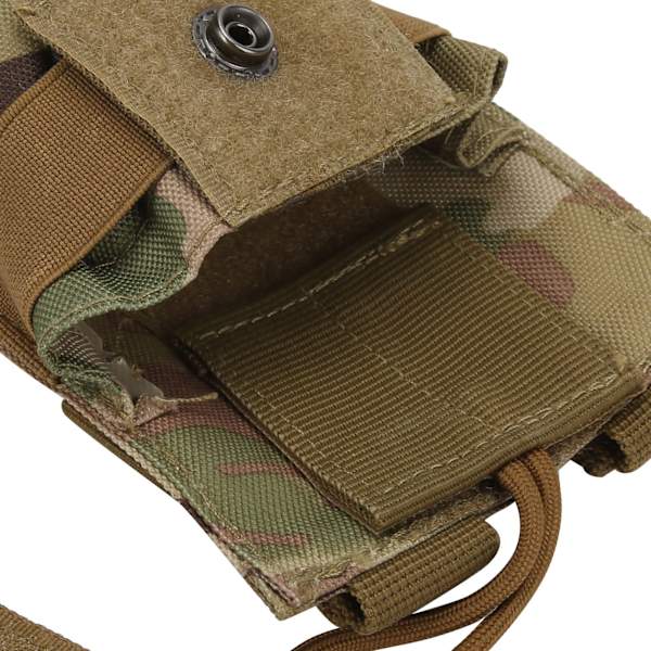 Multifunktionell Molle Radiohållare Holster Walkie Talkie Väska Påse för Tvåvägsradio (Armégrön)