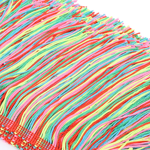 5 Färger Blandade Tofs Nylon Tråd Flerfärgad Frans Dekoration Hem Kläder Dekoration