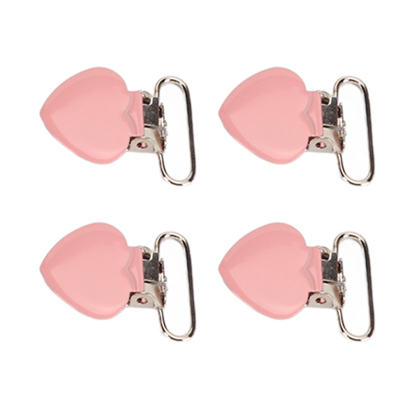30 st hängselklämmor rosa 25 mm robusta galvaniserad metall lättviktsspacifierklämmor för sömnad hantverk DIY