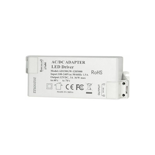 LED-transformator 36W drivrutin 12V