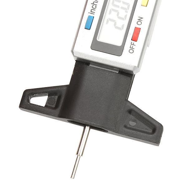 Däckdjupmätare med LCD-display, 0-25,4 mm, digital, 0,01 mm, för mätning av slitbanan