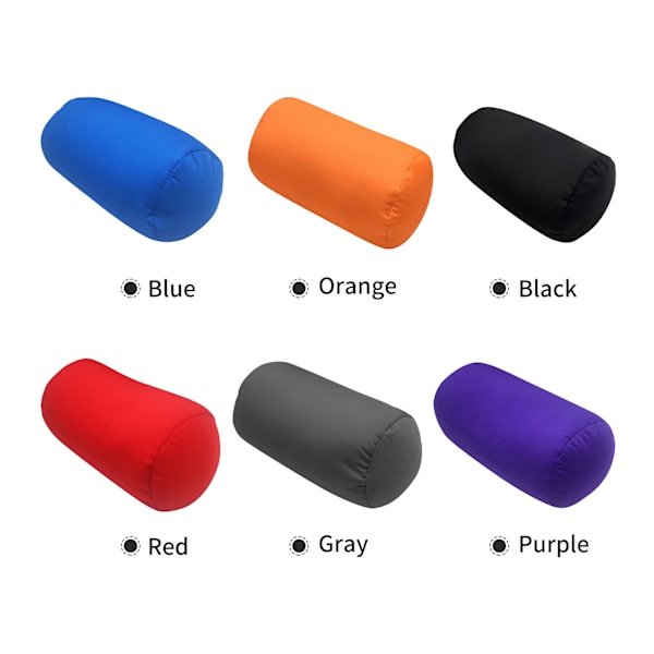 Bekväm Rullkudde Rund Cylinder Mikropärlor Stödkudde Nacke Ryggstöd Rullkudde Tubkudde Cushie Kuddar 30 x 18 cm