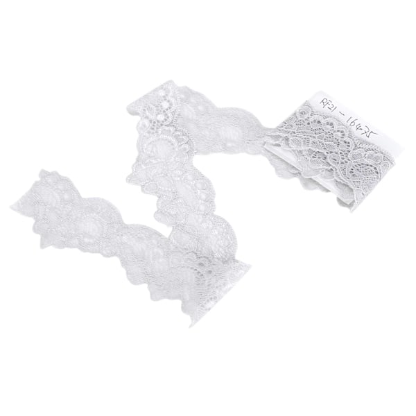 4,5 cm Dekorativ Spets Nylon Zigzag Mönster Trim Band Klädtillbehör 10 Yards Långt
