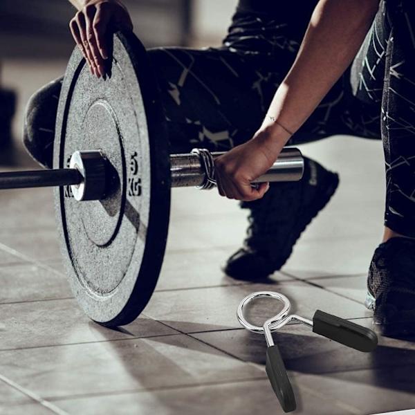 2 st fjäderklämmor Hantel låsklämma för gym Snabbfrigöringsklämmor för tyngdlyftningsövningar