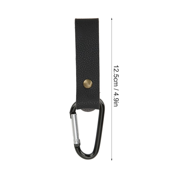 12 st läder väggkrokar PU läder 5 kg belastning hållbar robust bred applikation vägg hängande rem för sovrum kök svart