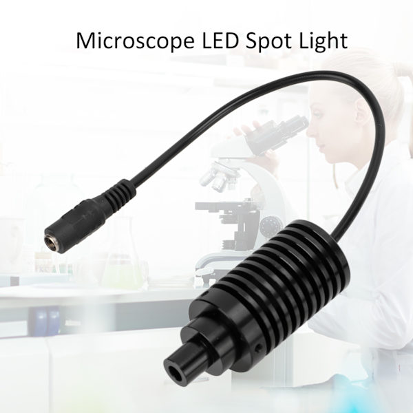 Mikroskop Koaxial Ljus Justerbar Ljusstyrka Slitstark Värmeavledning Mikroskop LED-punktljus AC100V‑240VΦ11mm EU-kontakt Röd