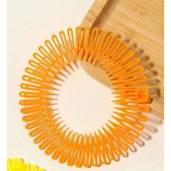 Zic zac diadem i plast (8 färg val) Orange Orange