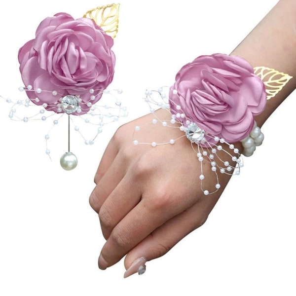 Bröllop brudens handled corsage, används för att dekorera bal fest purple