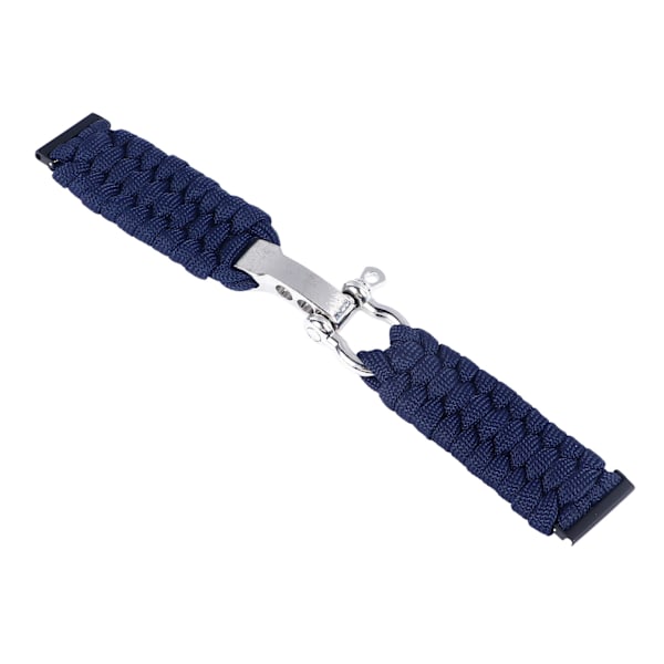 24mm Ersättningsarmband Klockarmband Legeringsspänne Mjuk Nylonväv Klockrem för Suunto 7 9 D5i Midnattsblå