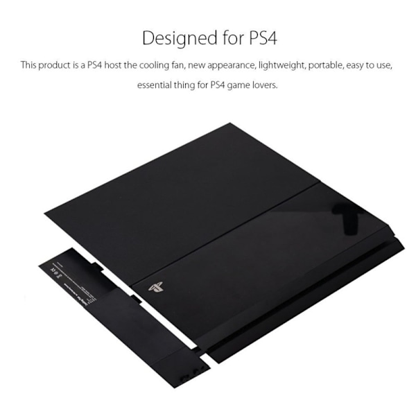 PS4-kylfläkt, USB-extern kylare PS4-värdkylfläkt Temperaturkontroll Kylfläktar för Playstation-spelkonsol