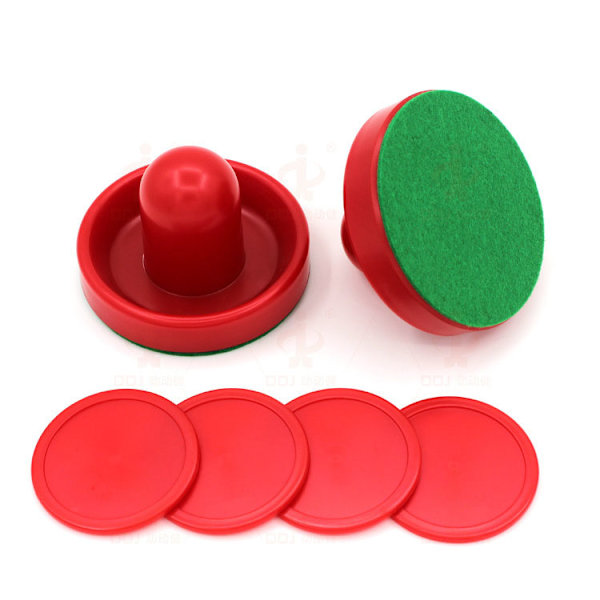 Lättvikts luft-hockey mörkblå och röd luft-hockey pushers - röda ersättningspuckar för spelbord, utrustning, tillbehör (standardstorlek, 4 pushers