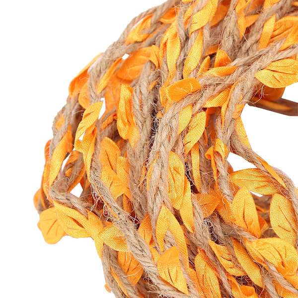 10 meter konstgjord bladgirlang flätad girlang vävning hamparep bukett DIY-tillbehör Tangerine