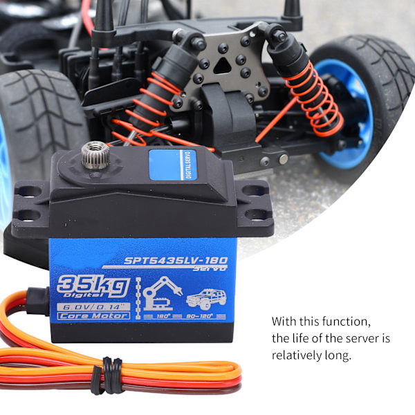 Digital metallväxel servo SPT5435LV 35kg 90° stort vridmoment för 1:8 1:10 RC bilmodelldelar