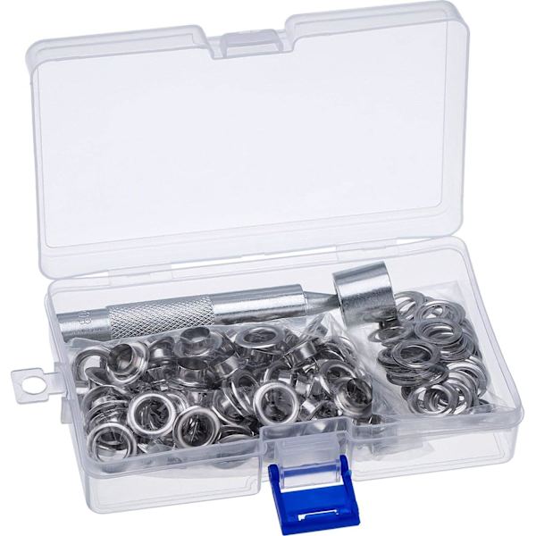 Öglettkit för presenning 12mm öljetter Metallöglor Kit med öljettverktyg, för presenning, bagage, läder, mönsterbok, etikett, skor