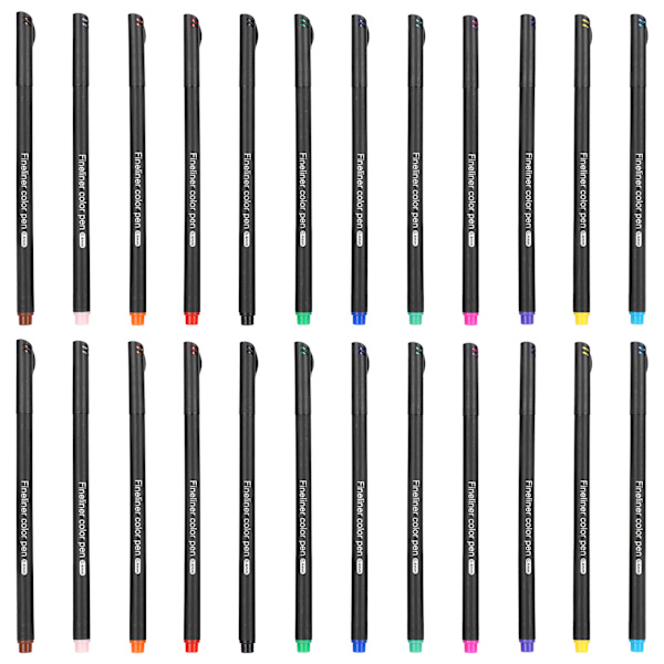 0,4 mm Fineliner Färgade Pennor för Linjeritning, Journalering, Markeringar, Målningstillbehör