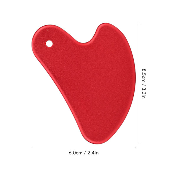 Metall Gua Sha-verktyg Aluminiumlegering Skrapbräda Blodcirkulationsfrämjande Helkropps Ansiktsbehandling Gua Sha-bräda Röd
