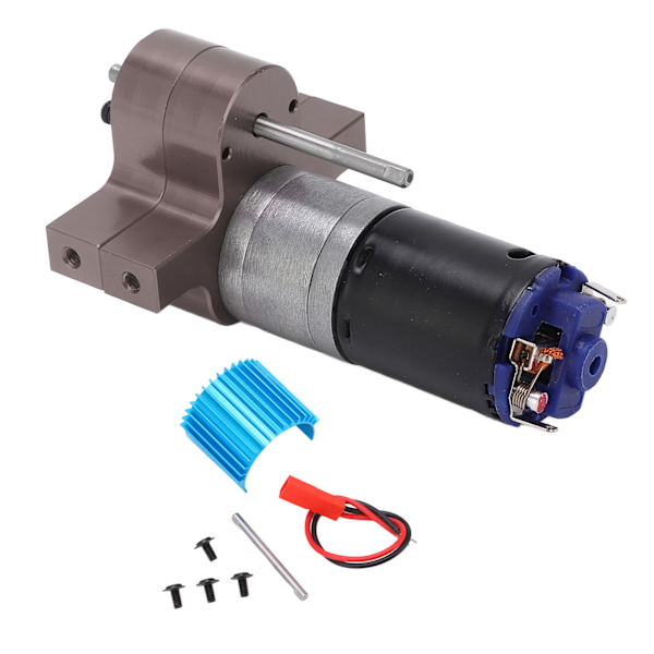 RC-växellåda i metall med hastighetsväxling och 370-motor för WPL C14 1/16 RC militär lastbil i titanfärg
