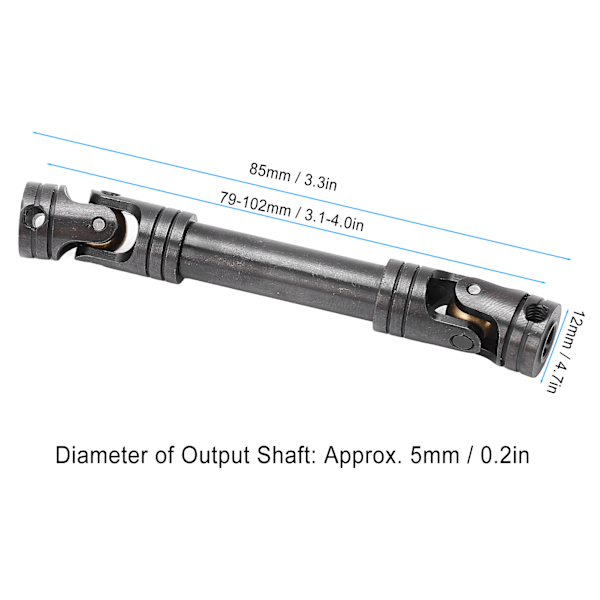 RC Universal Drive Shaft Metal Steel Splined Drive Shaft 1/10 Fjärrkontroll Bil Uppgradering Del 85mm