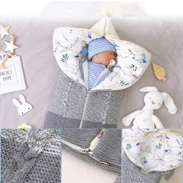 Nyfödd baby barnvagn sovsäck swaddle filt multifunktionell barnvagn wrap sova mat tjock varm sovsäck för pojkar flickor 0-12 månader
