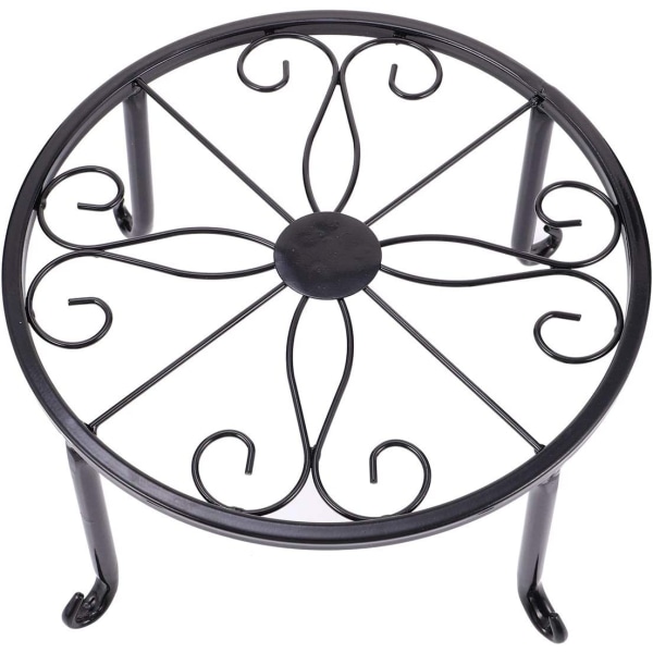 Blompall Växtställ, Retro Design Metall Rund Smidesjärn Blomkrukhållare Metall Blomkrukställ Blomkrukbas för inomhusbalkong Utomhusträdgård