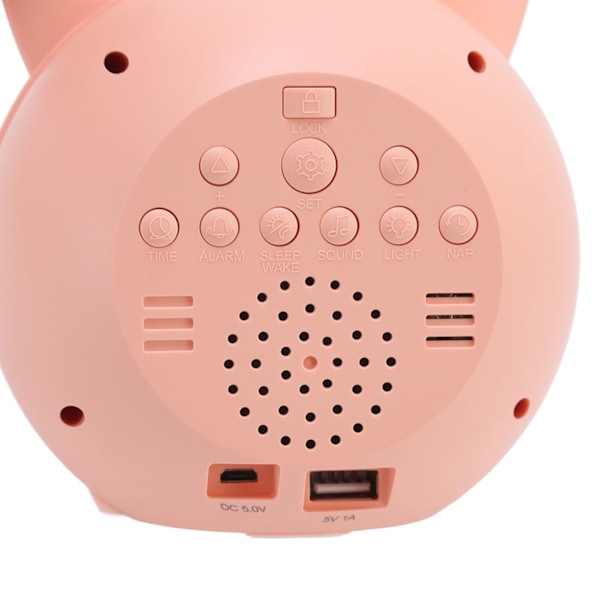 Klocka för barn med tecknad katt, innovativ snooze-funktion, roliga uttryck, väckarklocka för barn med nattlampa