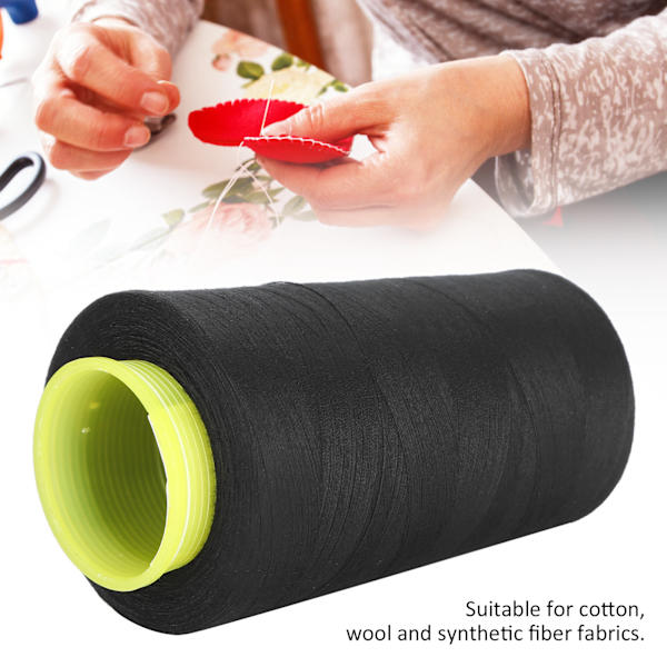 402 Polyester sytråd 3000 yards handsytråd för DIY-hantverk skräddarsydd handarbete svart