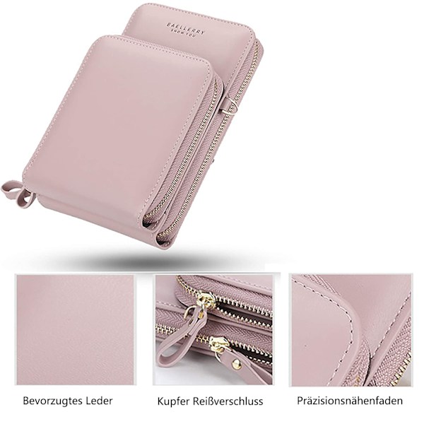 Liten mobiltelefon axelväska, dam liten axelväska, PU läder crossbody axelväska, pass mobiltelefon väska med kortplats, justerbar,
